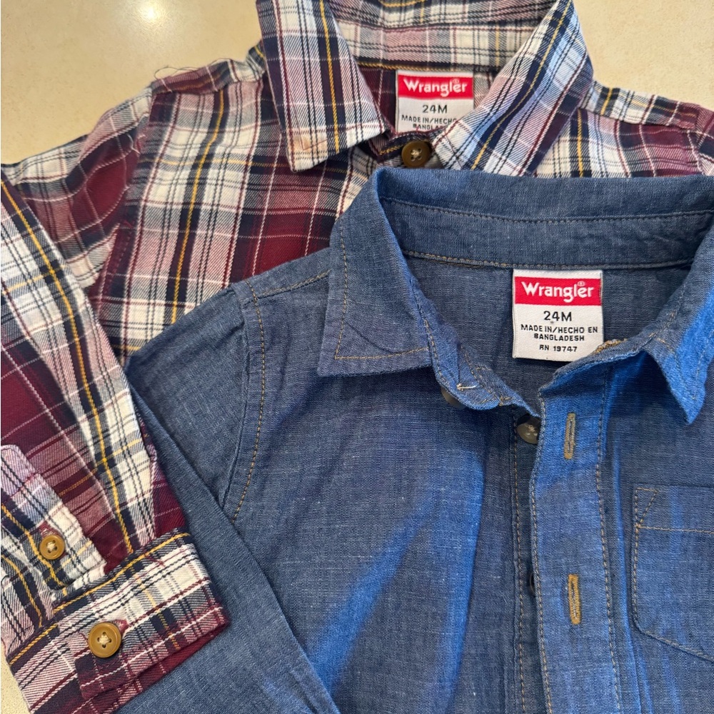 Pair of Wrangler onsies